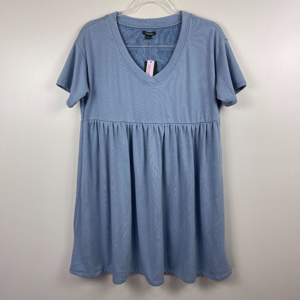 Wild Fable Blue Sweatshirt Babydoll Dress NWT